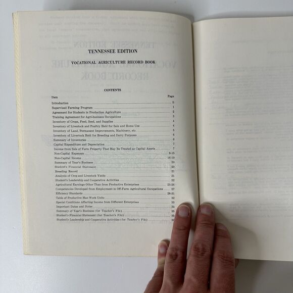 Vtg Vocational Agriculture Record Book & Instructional Guide Tennessee Edition - Picture 16 of 16
